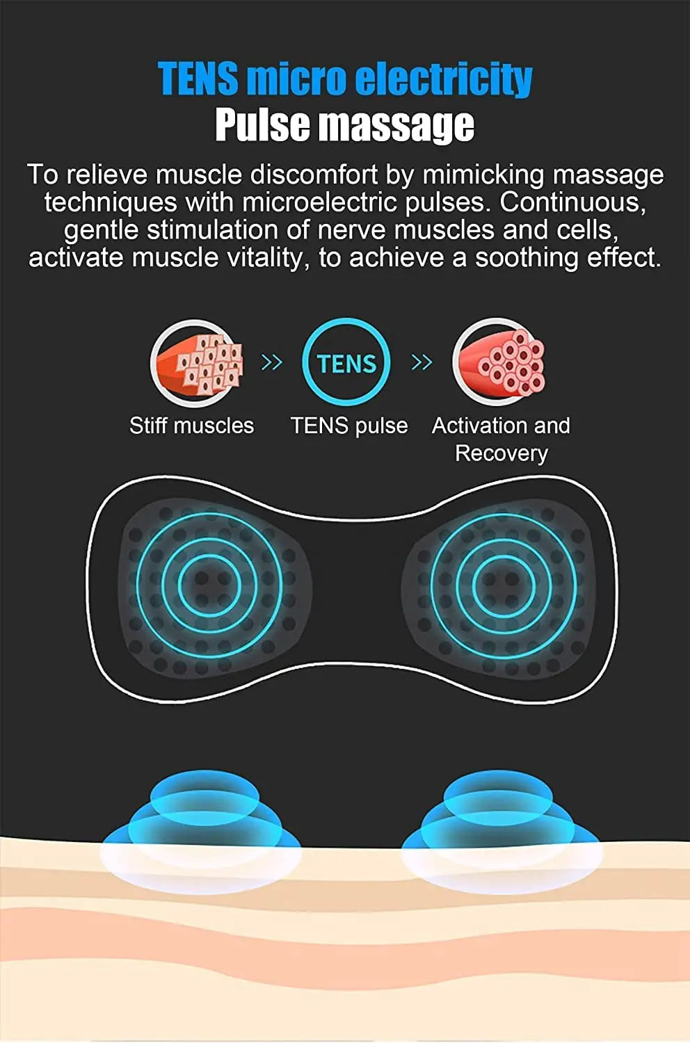 Mini Massageador Elétrico Portátil Cervical