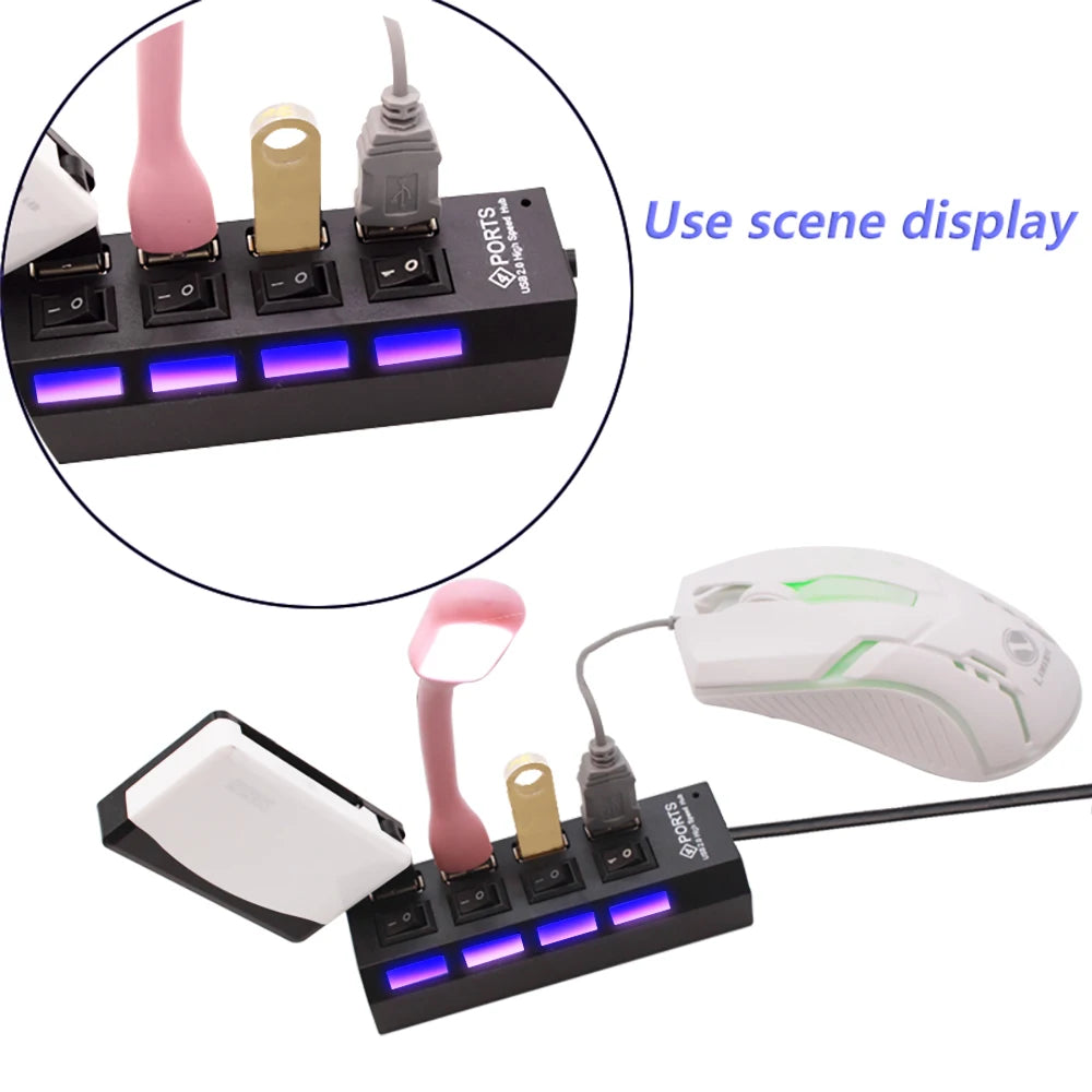 USB 2.0 para [7 e 4 entradas]