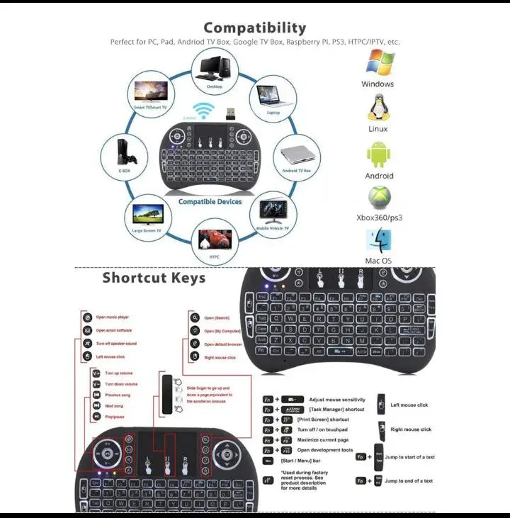 Mini Teclado Wireless